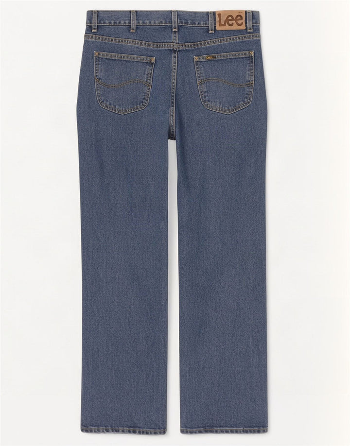 Lee Straight Jeans til mænd W38 L32 blå bomuld