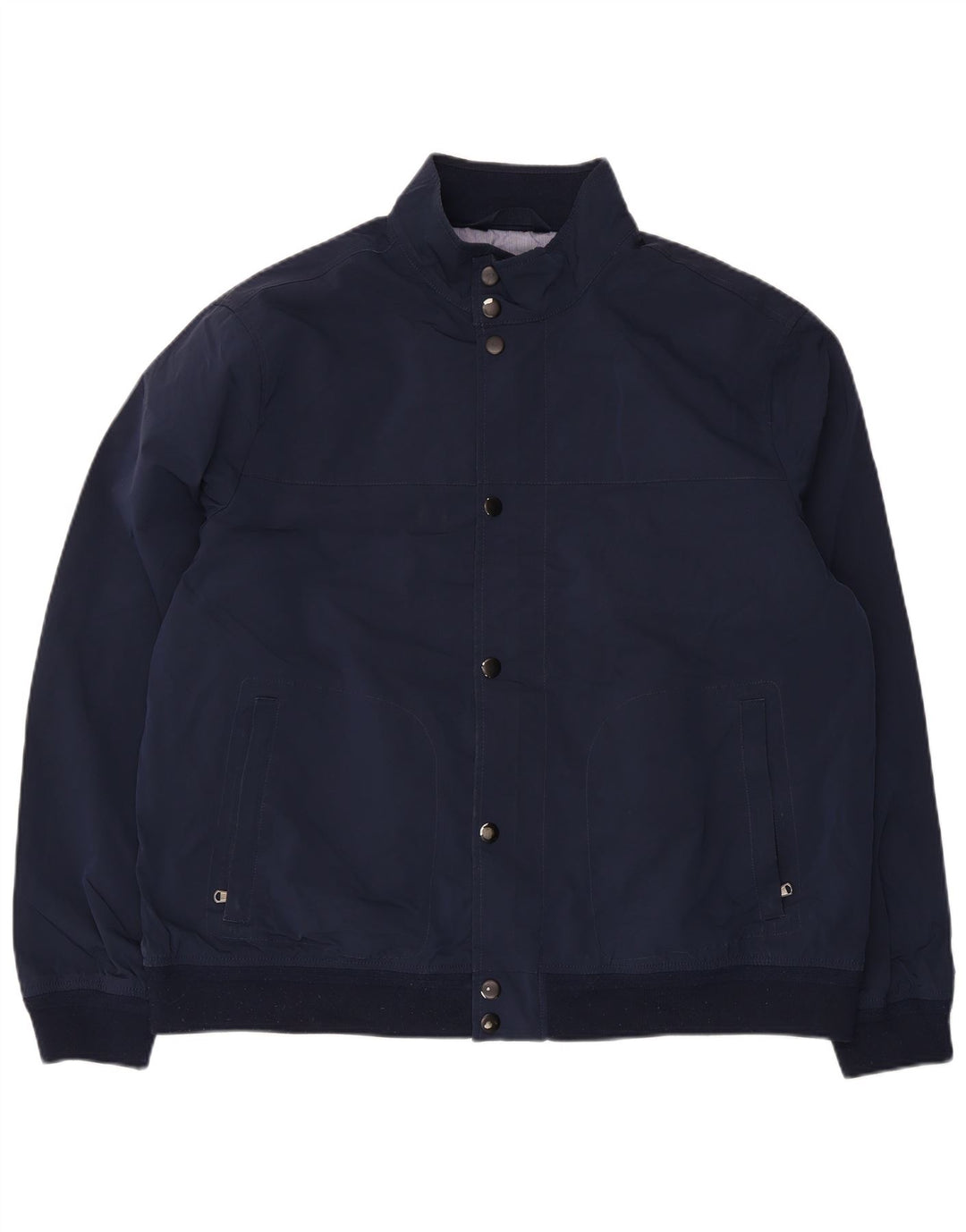 Marks & Spencer Herre Bomber Jacket UK 44 2XL Navy Blue Polyester