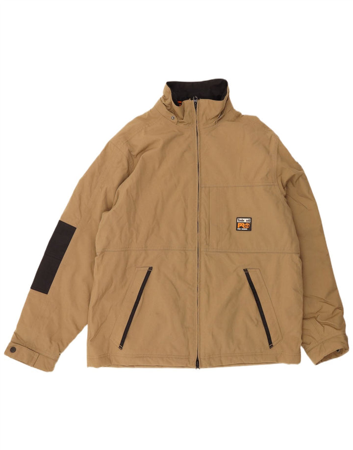 Timberland Herre Bomber Jacket UK 40 Stor Beige Colourblock Polyamid