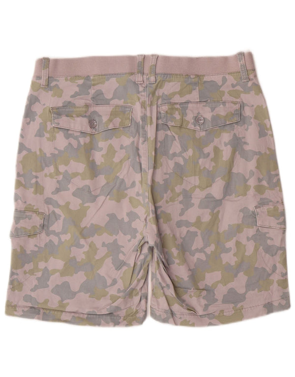 Lee Dame Mid Rise Cargo Shorts US 14 XL W36 Lilla Camouflage Bomuld