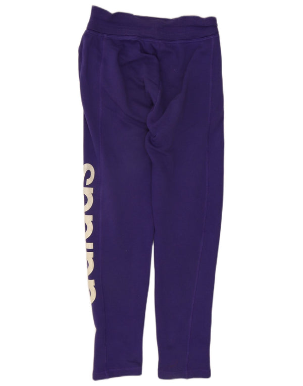 Adidas Dame Climalite grafiske træningsdragt bukser UK 4/6 XS lilla bomuld