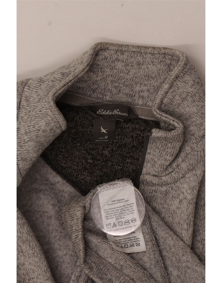 Eddie Bauer Sweatshirt med lynlås til mænd, medium grå flækket polyester