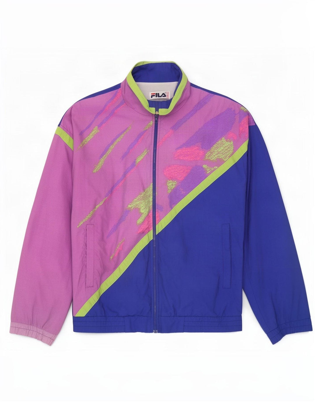 Fila Træningsdragt til mænd Topjakke IT 48 Medium Flerfarvet Colourblock Nylon