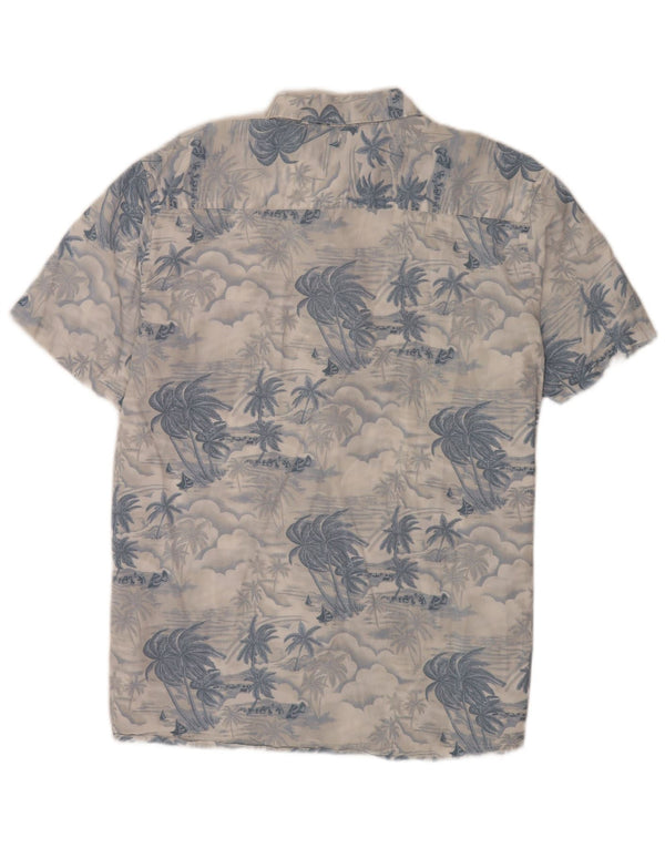 Lois Kortærmet Hawaii-skjorte til mænd XL Blue Cotton Beach