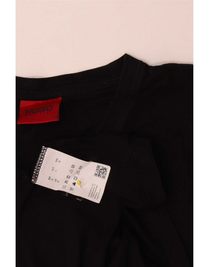 Hugo Boss Herre T-Shirt Top Stor Sort Bomuld