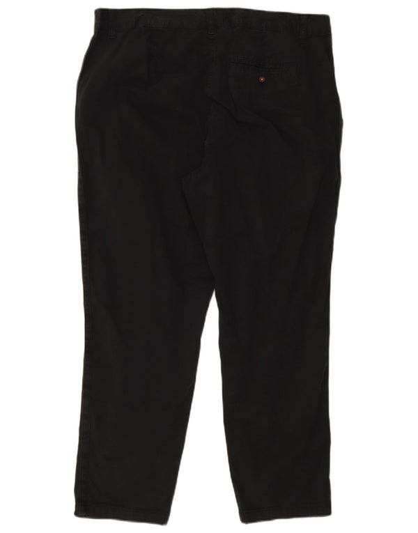 Marks & Spencer Kvinder Slim Fit Cropped Trousers UK 18 XL W36 L26 Sort