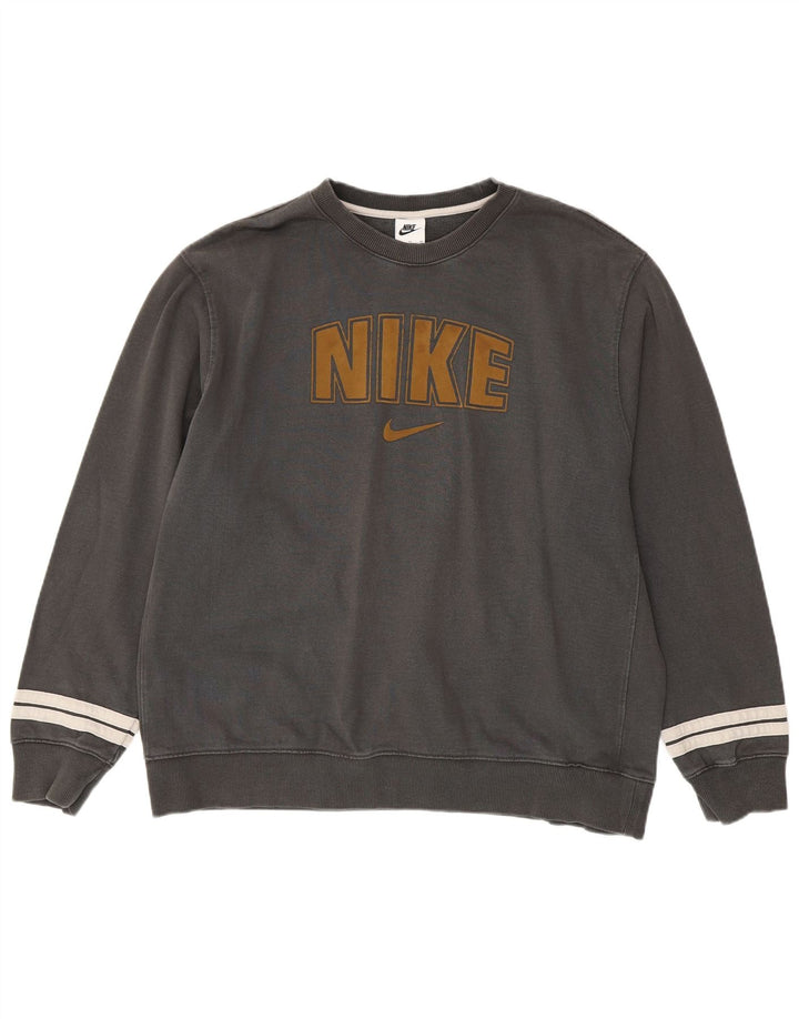 Nike grafisk sweatshirt til mænd XL Grå bomuld