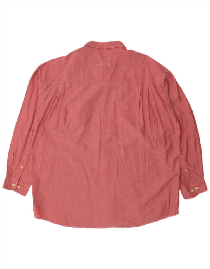 ORVIS Herre Loose Fit skjorte Stor rød bomuld