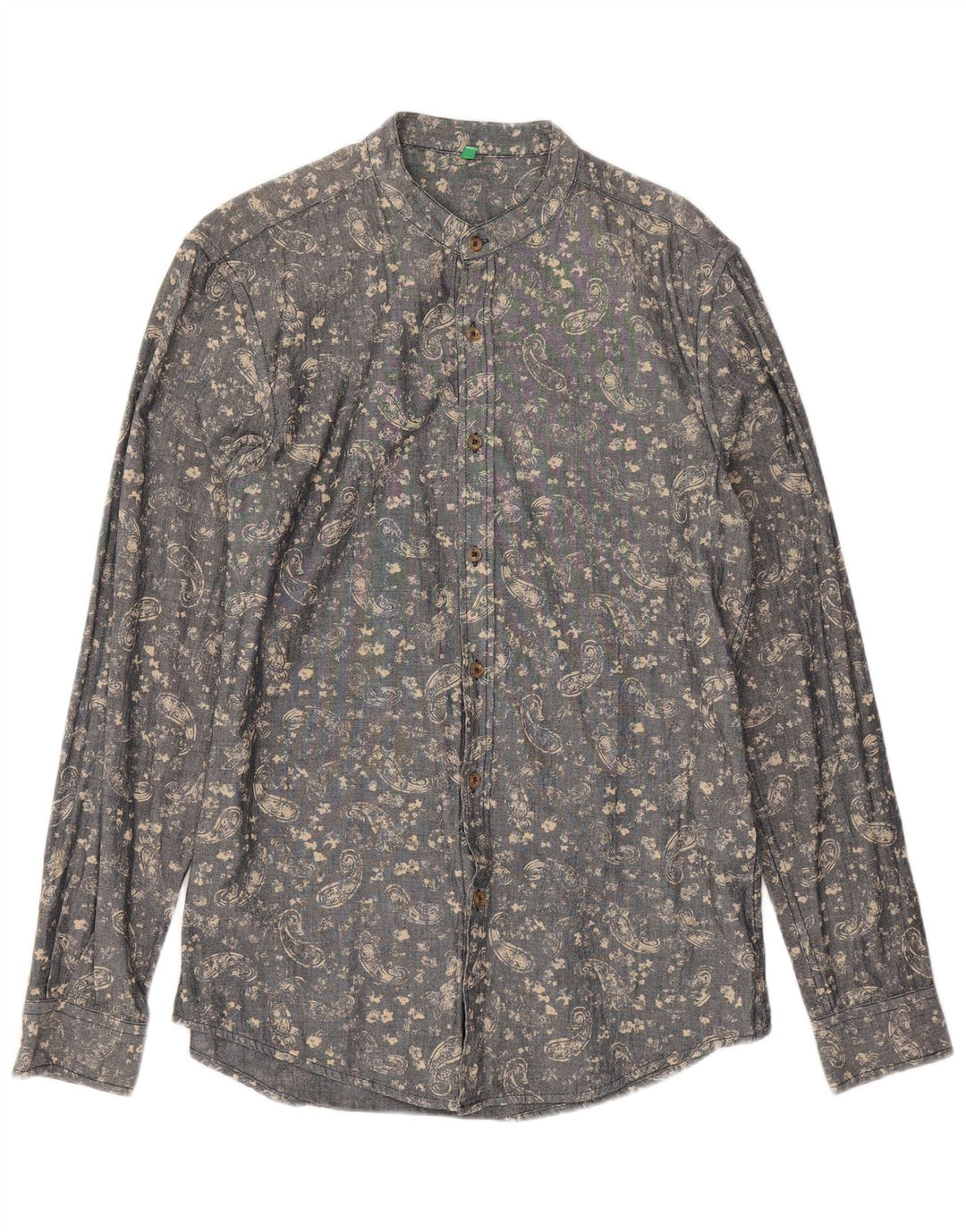 Benetton Herreskjorte Medium Grå Paisley