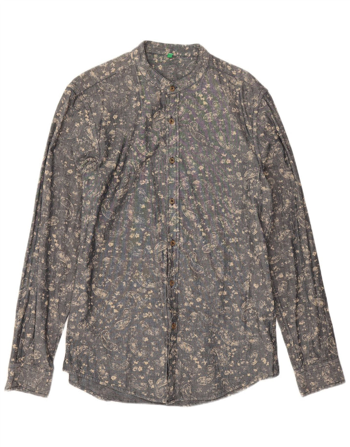 Benetton Herreskjorte Medium Grå Paisley