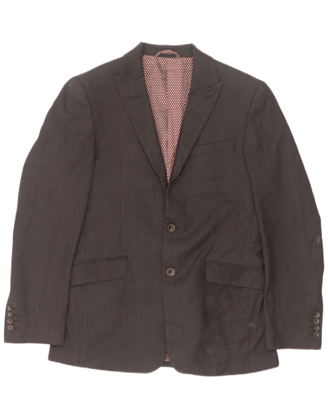 Marks & Spencer Herre 2-knaps blazerjakke EU 48 mellemgrå polyester