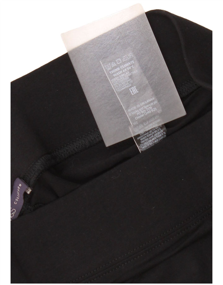 Marks & Spencer Dame Leggings UK 12 Medium Sort Bomuld