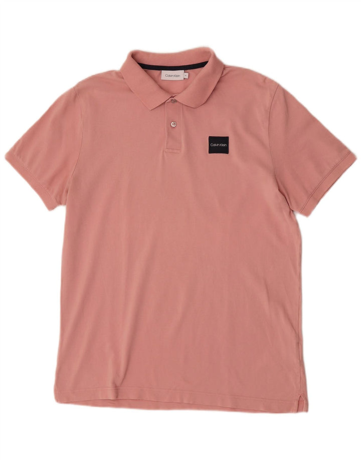 Calvin Klein herre poloshirt Medium Pink Bomuld