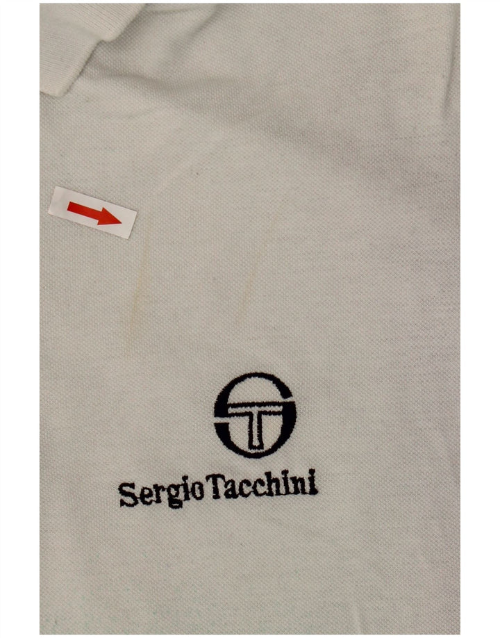 SERGIO TACCHINI Herre poloshirt Medium White Tie Dye Bomuld
