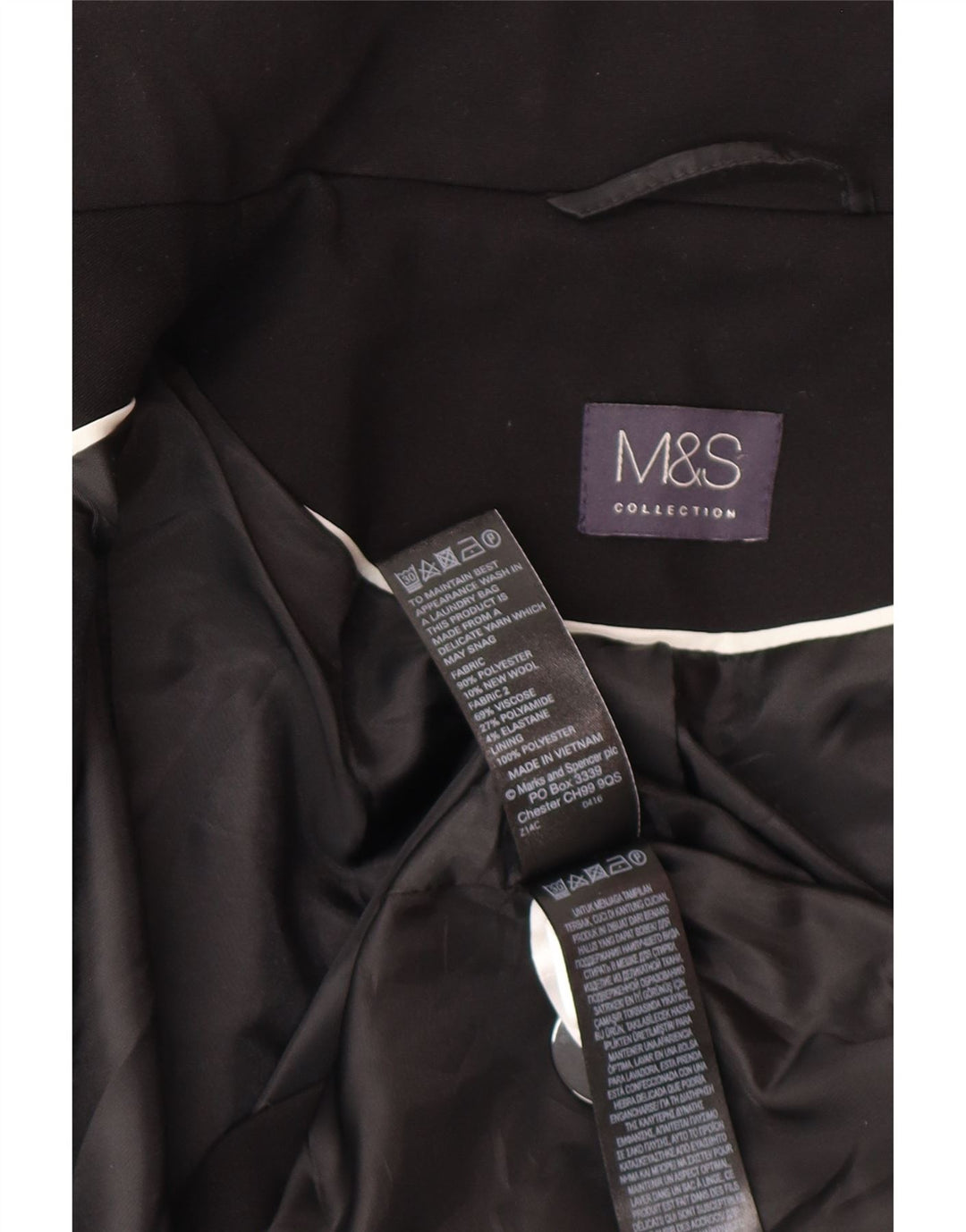 Marks & Spencer Bomberjakke til kvinder UK 14 Large Grå Flecked Polyester