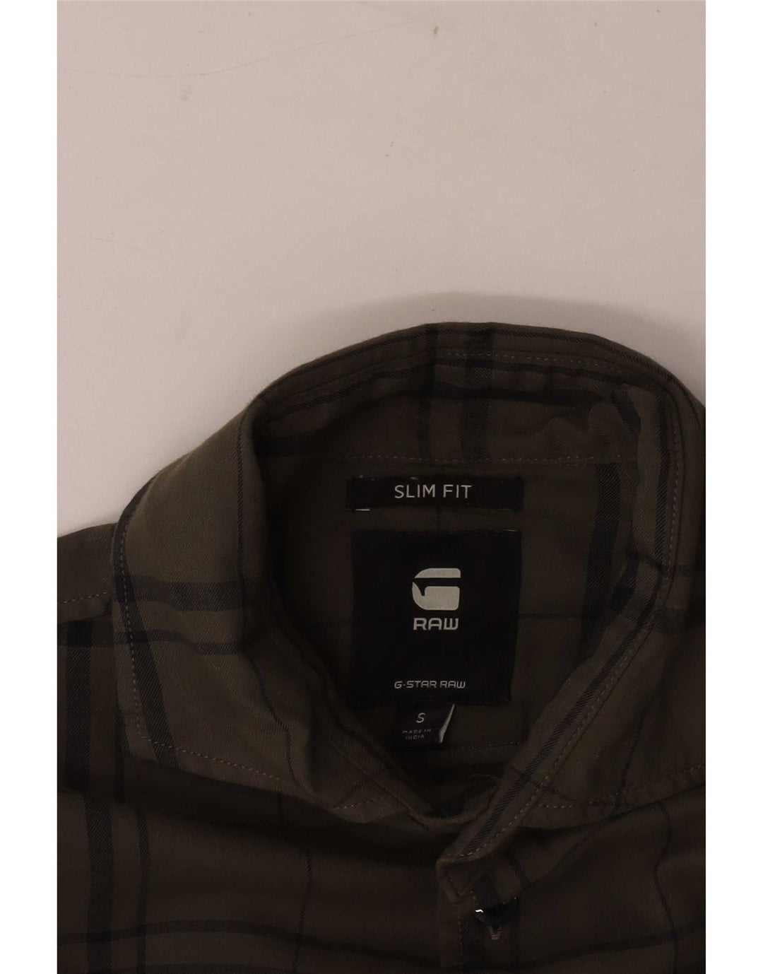 G-Star Herre Slim Fit Flanellskjorte Lille grøn ternet