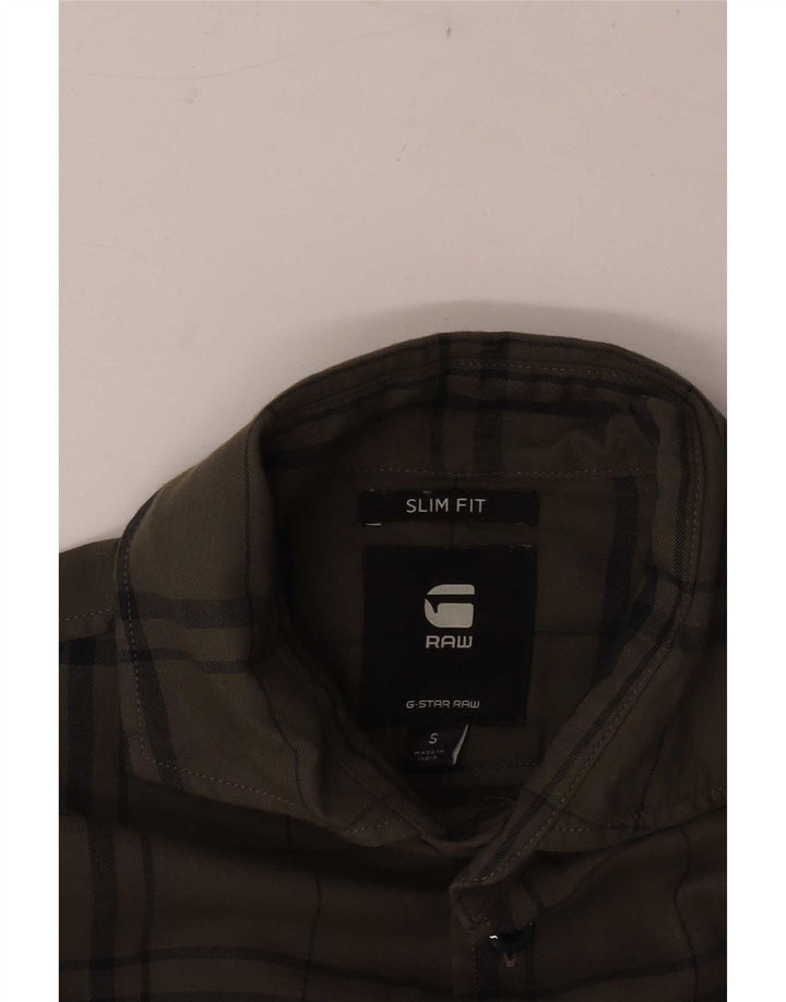 G-Star Herre Slim Fit Flanellskjorte Lille grøn ternet