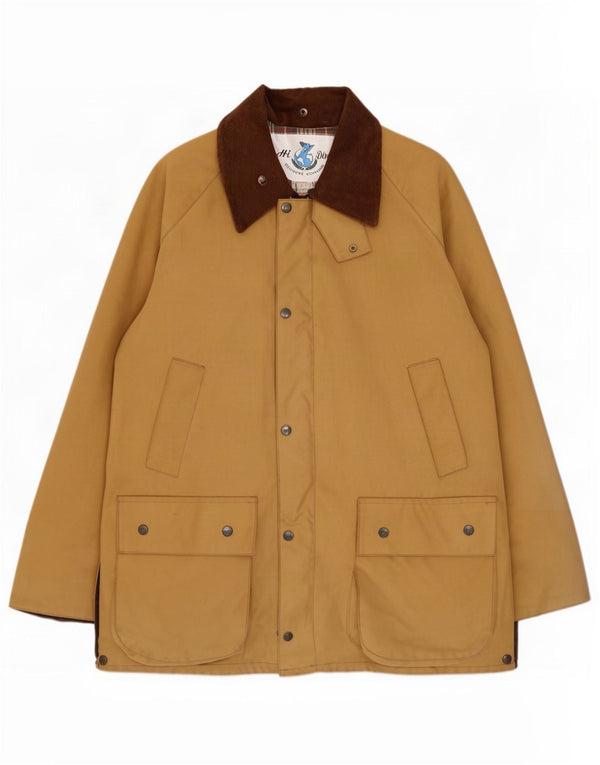 Vintage Herre Utility Jacket UK 38 Medium Beige Bomuld