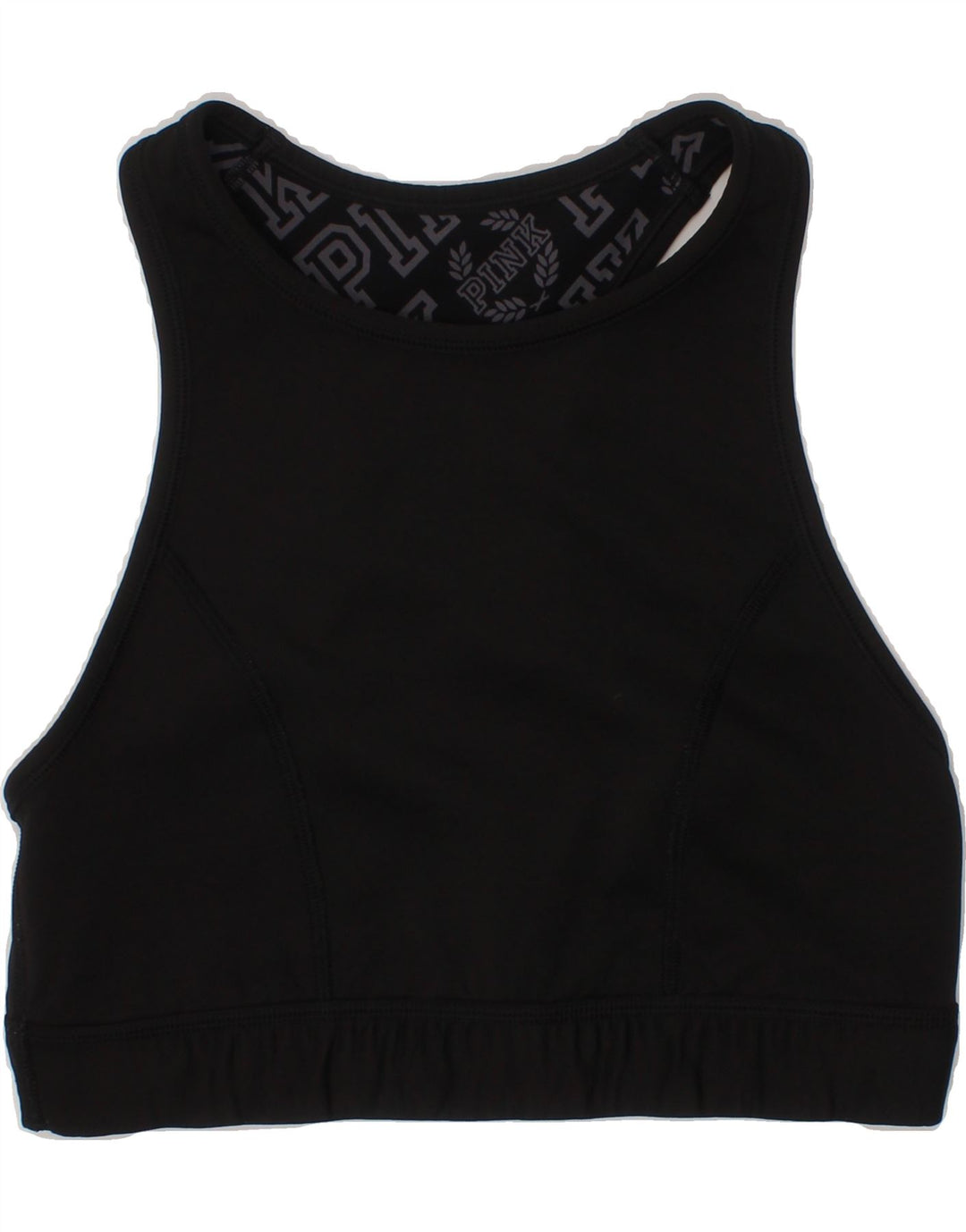 PINK Womens Sport Bra Top UK 10 Small Black Vintage Pink and Second-Hand Pink from Messina Hembry 