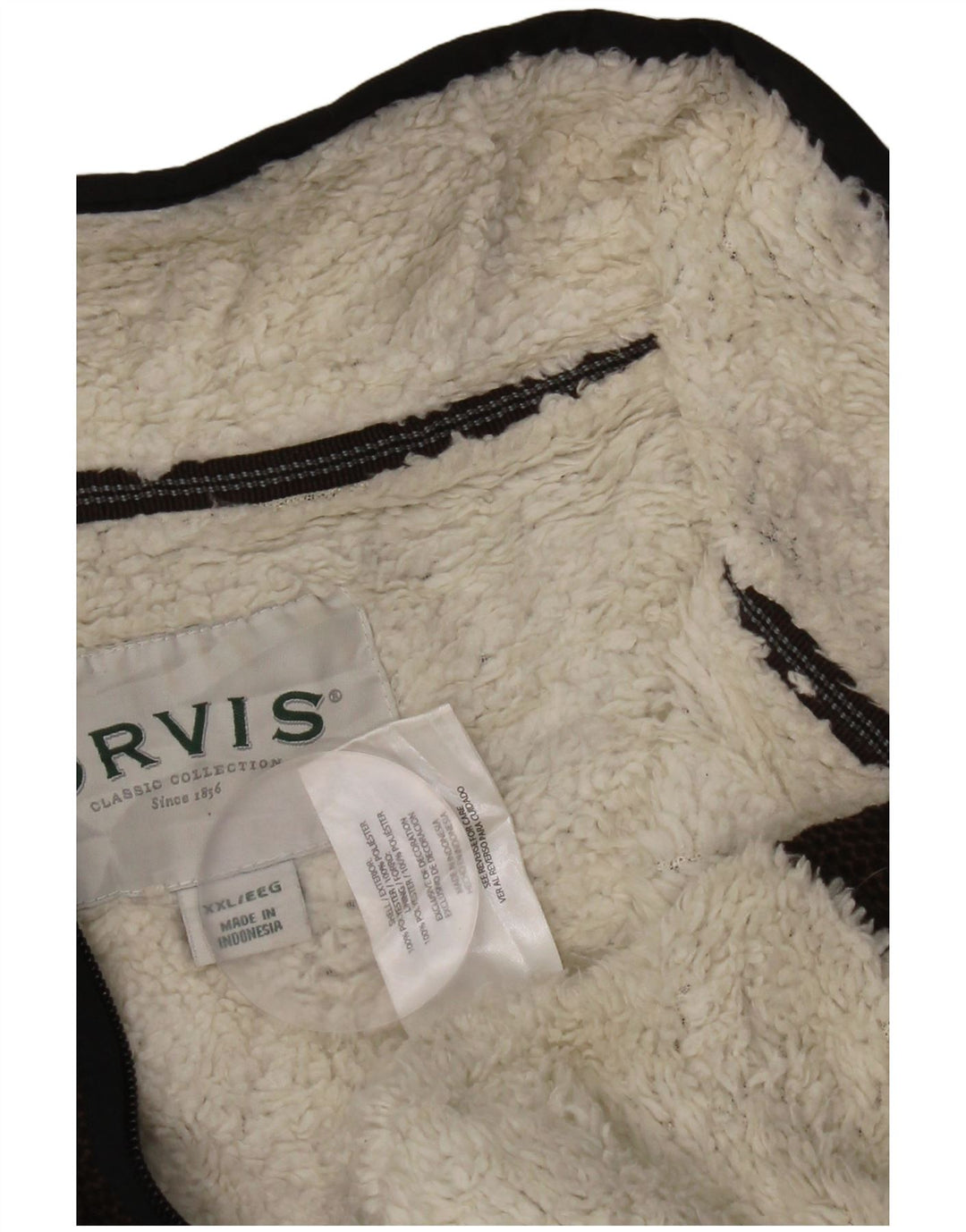 Orvis Herre 1/4 Zip Zip Neck Sweatshirt Jumper 2XL Brun Polyester