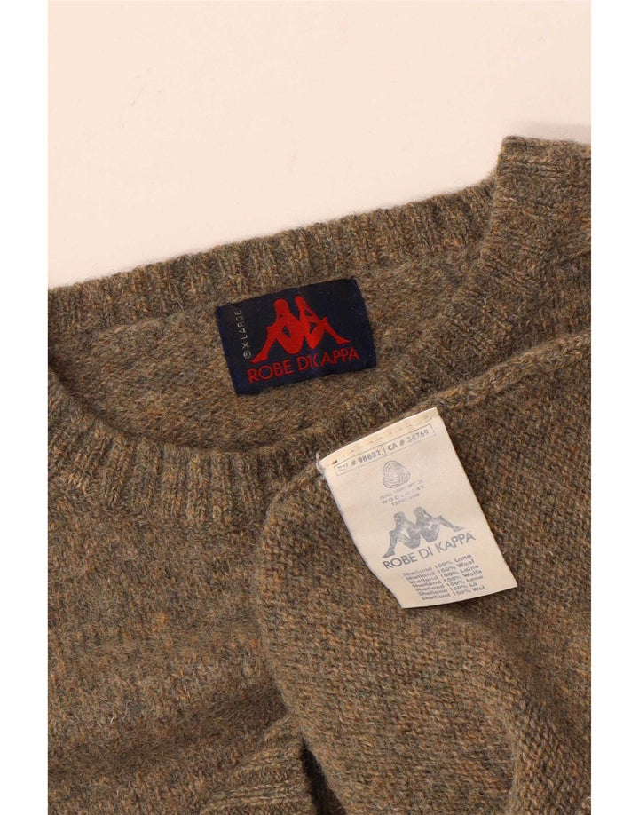 Kappa Herre sweater med rund hals XL Beige Flecked Wool