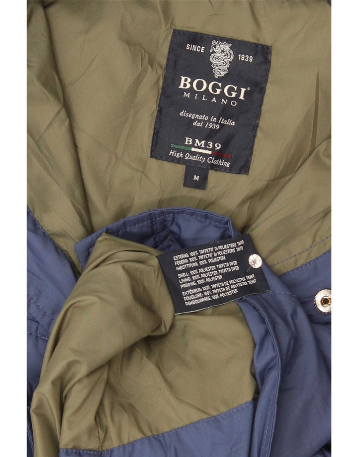Boggi Herre Regular Fit Polstret Jakke UK 38 Medium Blue Polyester