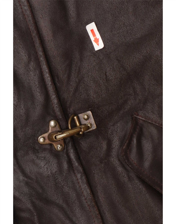 Vintage Dame Læderjakke IT 44 Medium Brun