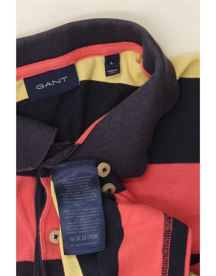 Gant Rugby Polo Shirt til mænd Stor flerfarvet stribet bomuld