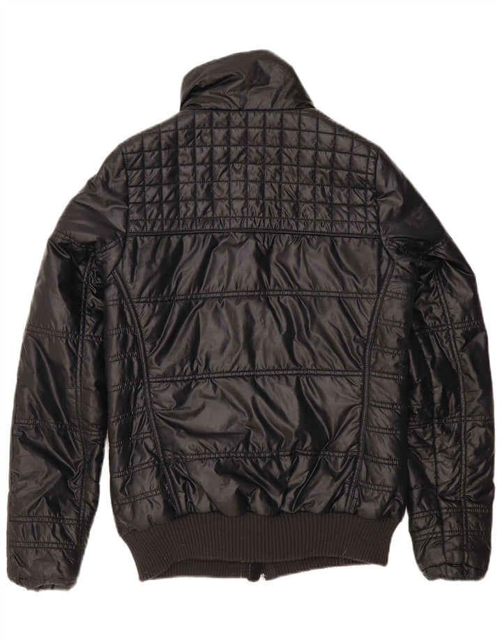 Adidas Dame Polstret Jakke UK 12 Medium Sort Polyester
