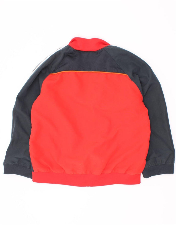 Adidas Drenge Træningsdragt Topjakke 3-4 År Rød Colourblock Polyester