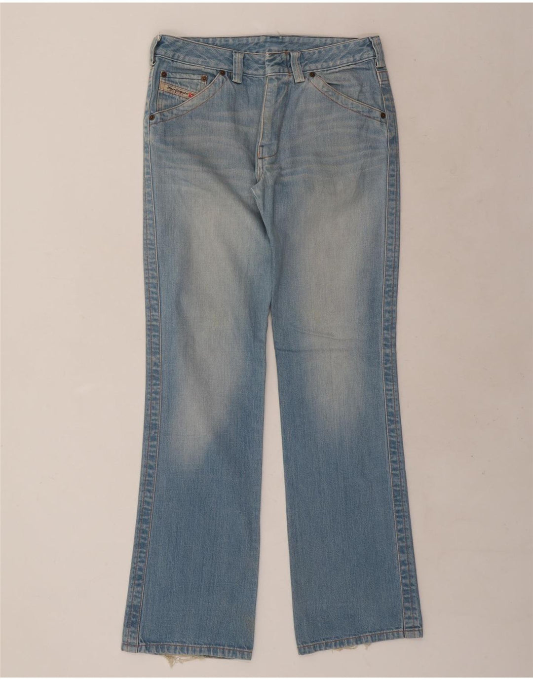 Diesel Dame Bootcut Jeans W32 L34 Blå Bomuld