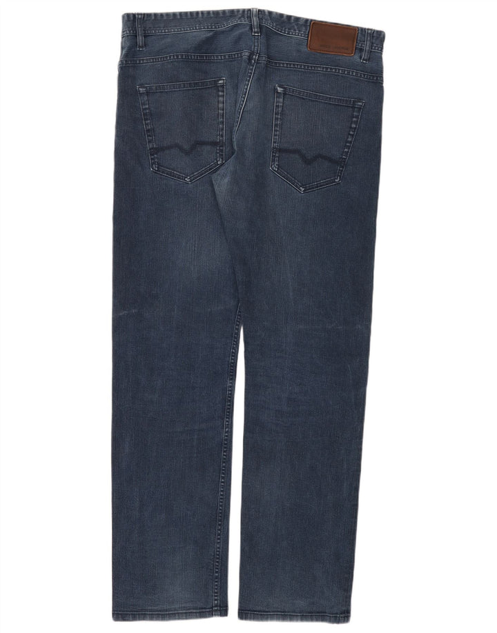 HUGO BOSS Straight jeans til mænd W34 L32 Marineblå bomuld
