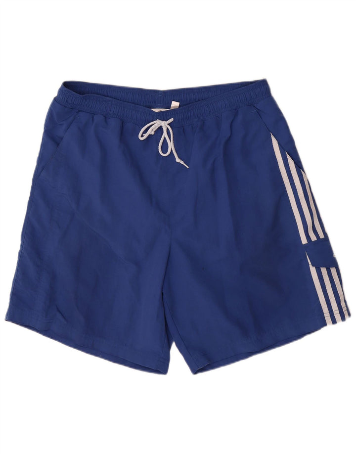 Adidas Badeshorts til mænd store blå nylon