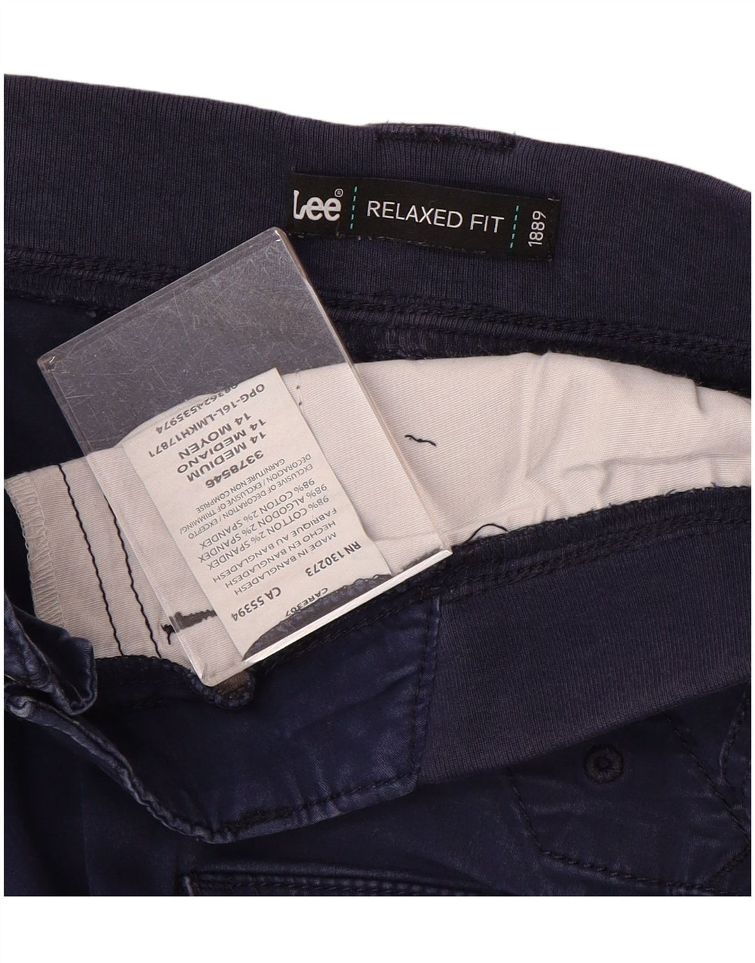 Lee Dame Capri Bukser US 14 XL W36 L23 Marineblå bomuld