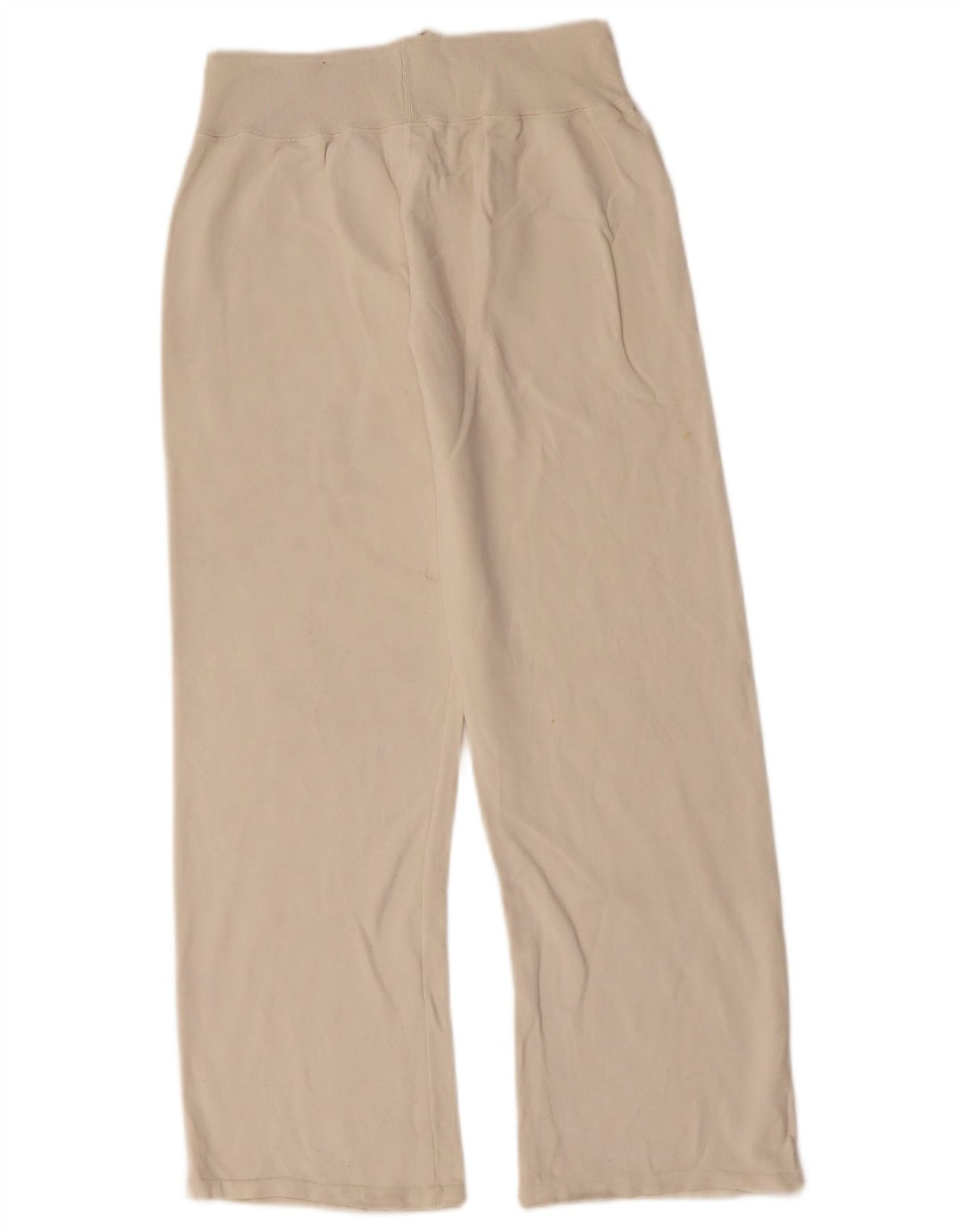 CHAMPION Womens Tracksuit Trousers UK 12 Medium  Off White Cotton