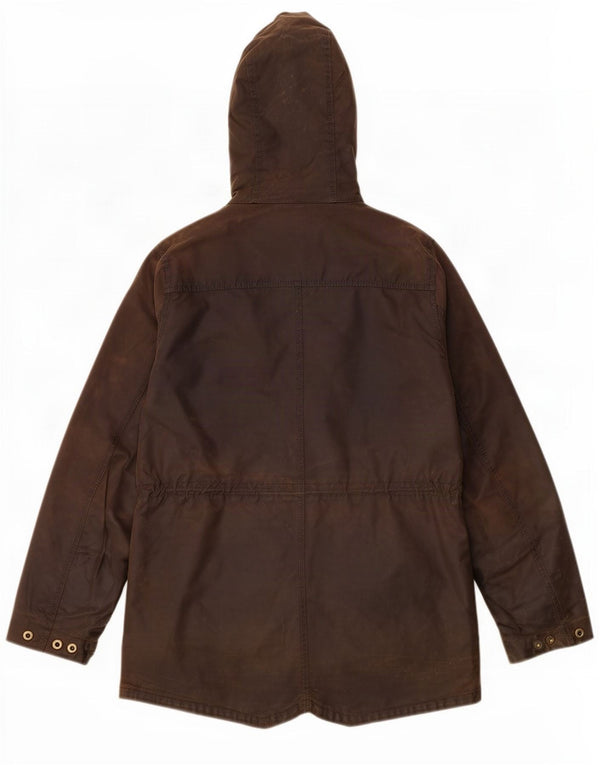 Barbour Dame Hætte Vokset Bomuldsjakke UK 8 Small Khaki