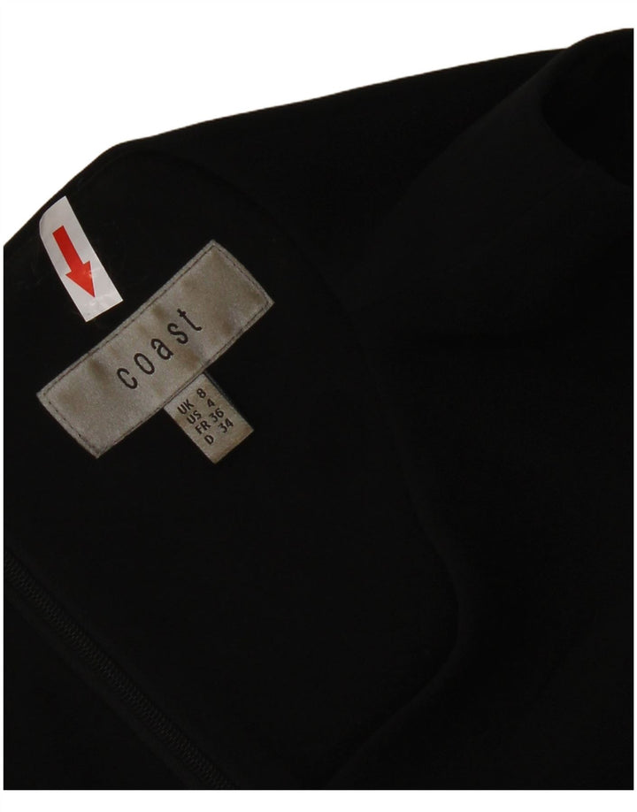 Coast Womens Sleeveless Sheath Dress UK 8 Small Black Triacetate