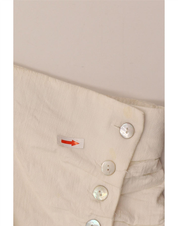Zara Kvinders Mini Wrap Nederdel Small W26 White