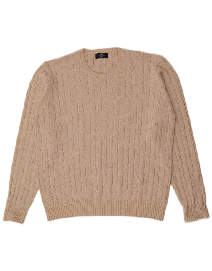 Marks & Spencer Herre sweater med rund hals XL Beige