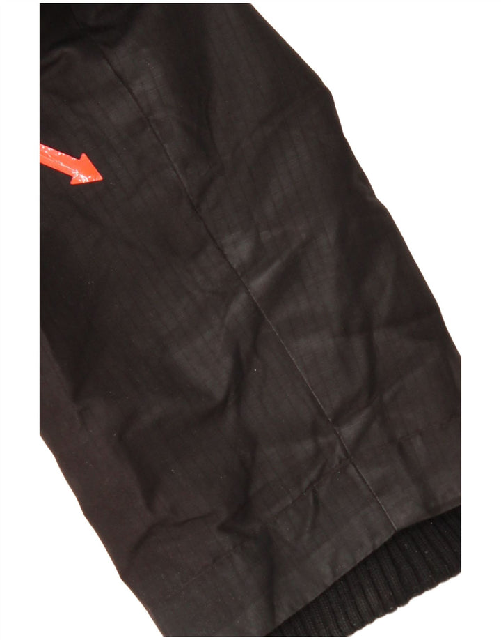 Superdry vindjakkejakke med hætte til kvinder UK 14 Stor sort polyester