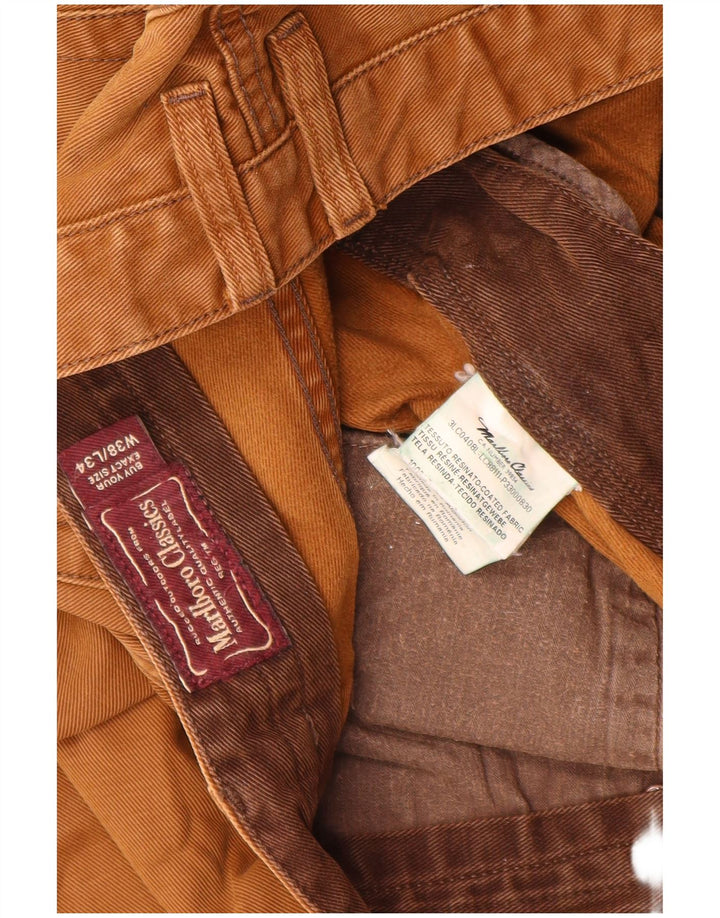 Marlboro Classics Straight Jeans til mænd W38 L34 Beige Bomuld