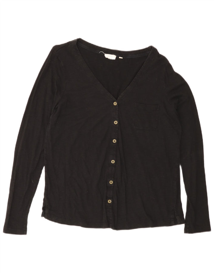 FAT FACE Dameskjortebluse UK 16 Large Black