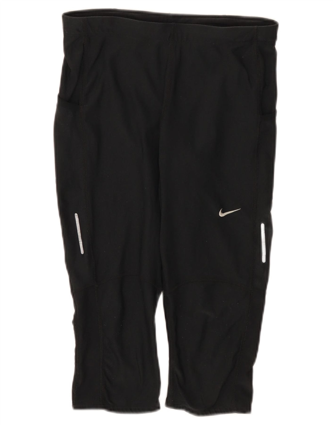 Nike Dame Dri Fit Capri Leggings UK 12 Medium Sort Polyester