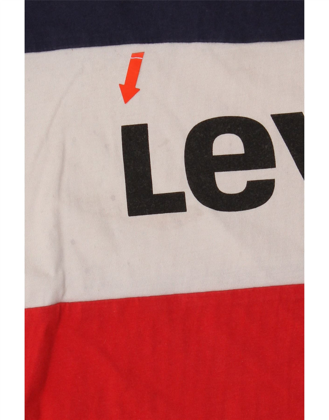 LEVI'S Womens Graphic T-Shirt Top UK 16 Large Multicoloured Colourblock Vintage Levi's and Second-Hand Levi's from Messina Hembry 