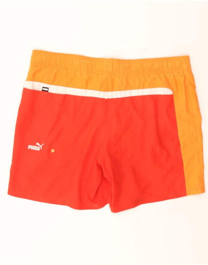 PUMA Mens Graphic Swimming Shorts Large  Red Colourblock Polyester Vintage Puma and Second-Hand Puma from Messina Hembry 