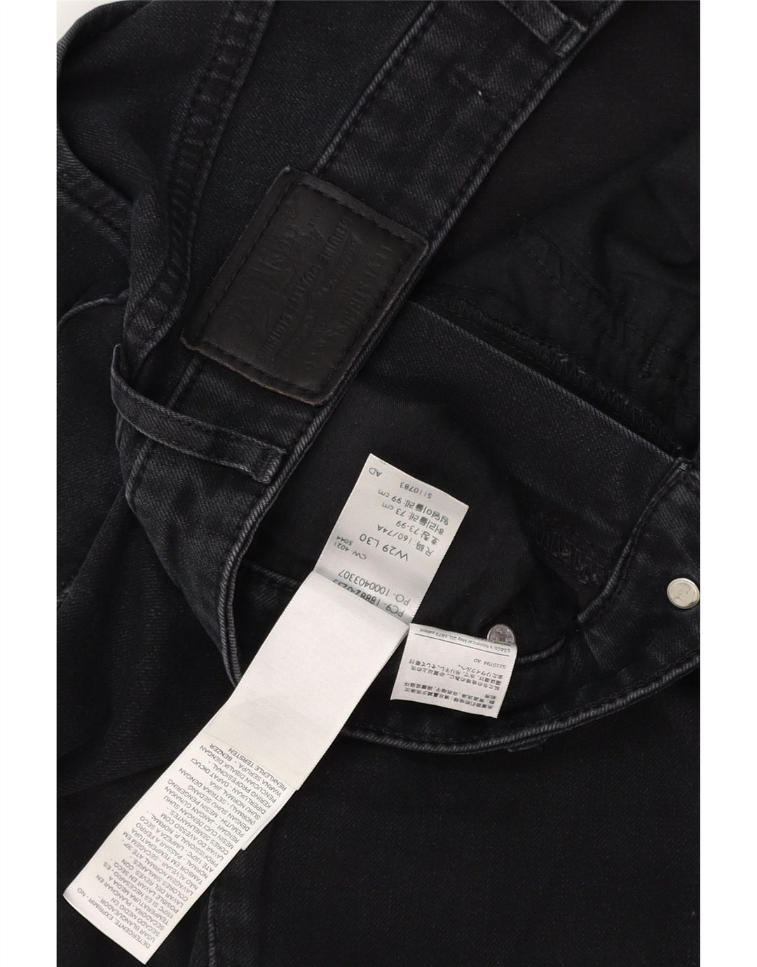 LEVI'S Dame 721 Skinny Jeans med høj talje W29 L30 sort bomuld