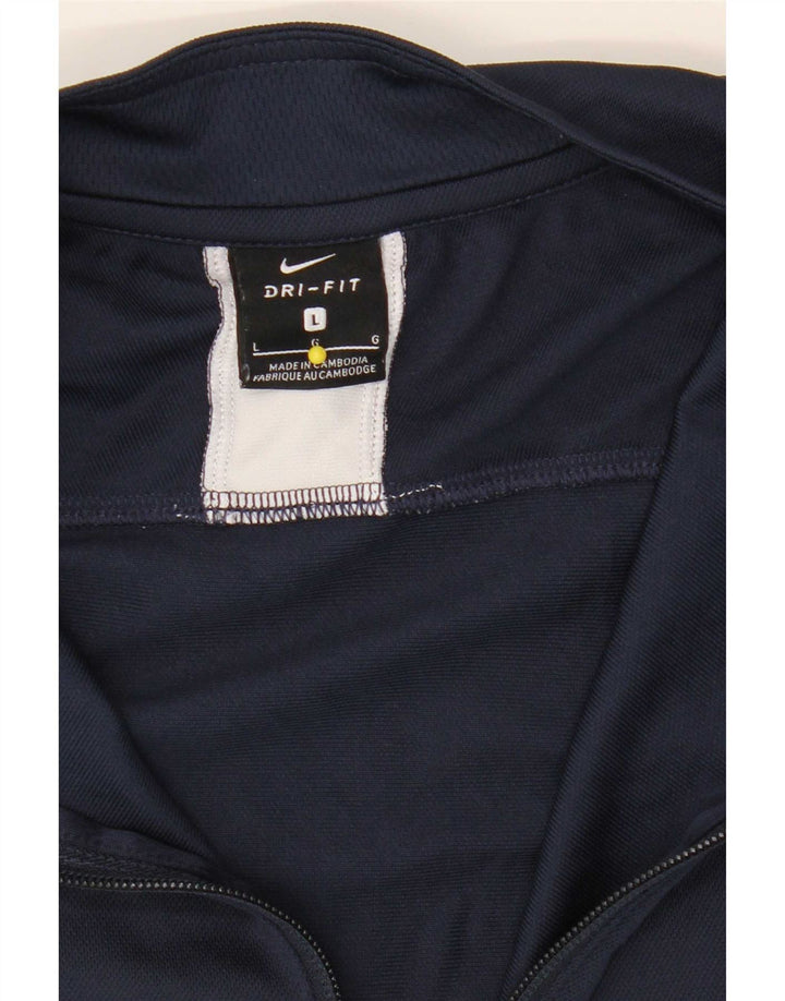 Nike Herre Dri Fit træningsdragt Topjakke Stor marineblå farveblok