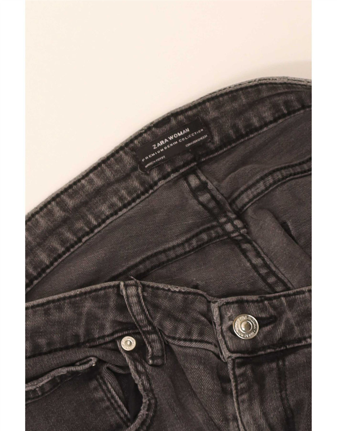 Zara Dame Distressed Slim Jeans EU 44 XL W34 L27 Grå