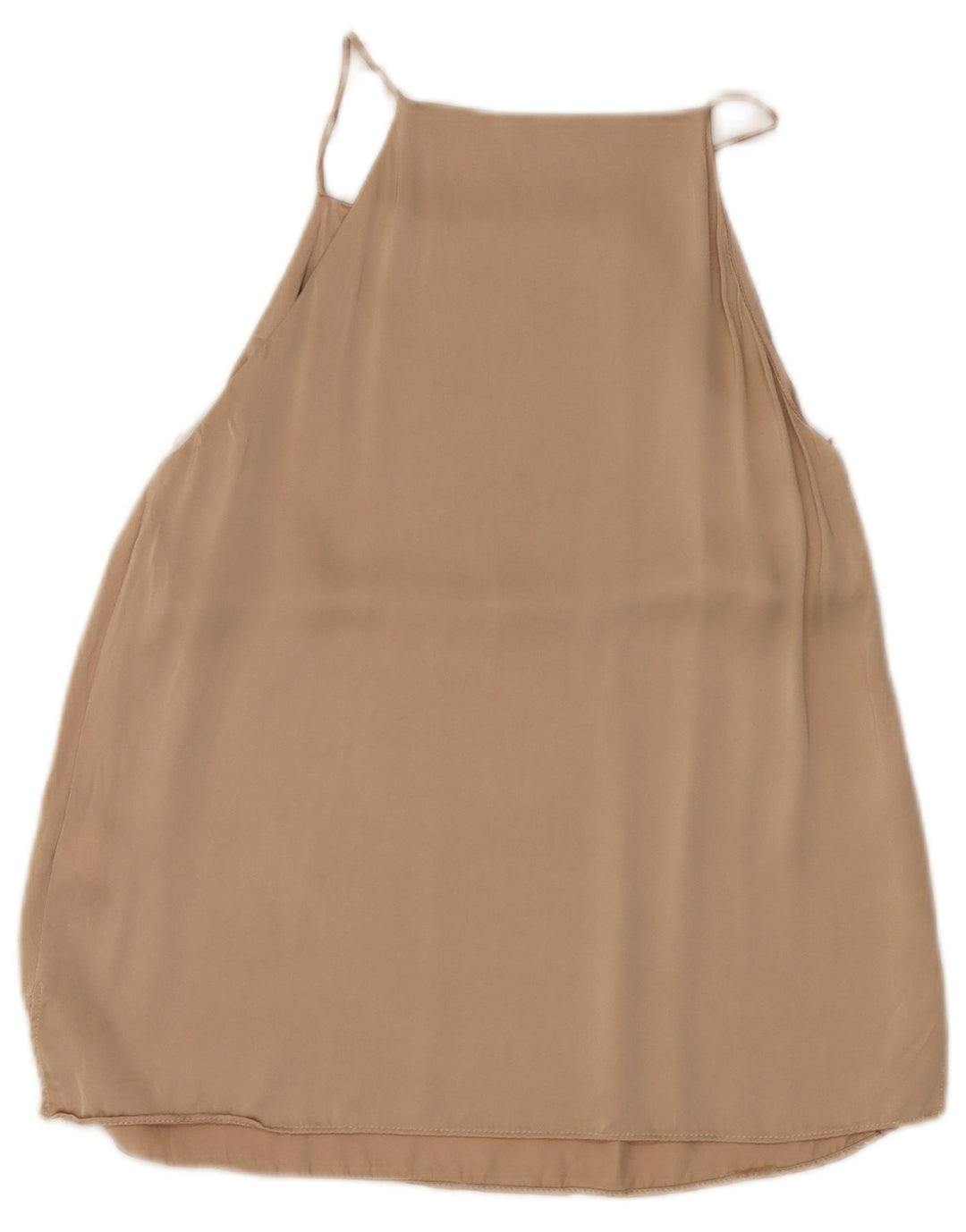 Zara Dame Cami Top UK 10 Small Beige Viscose