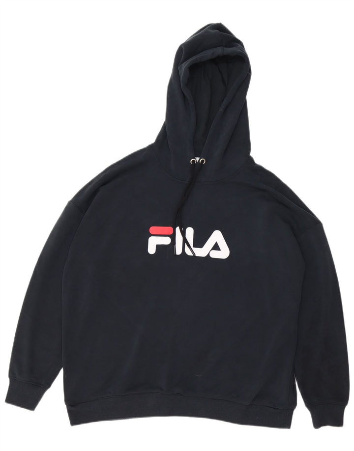 Fila Grafisk hættetrøje til mænd, lille sort